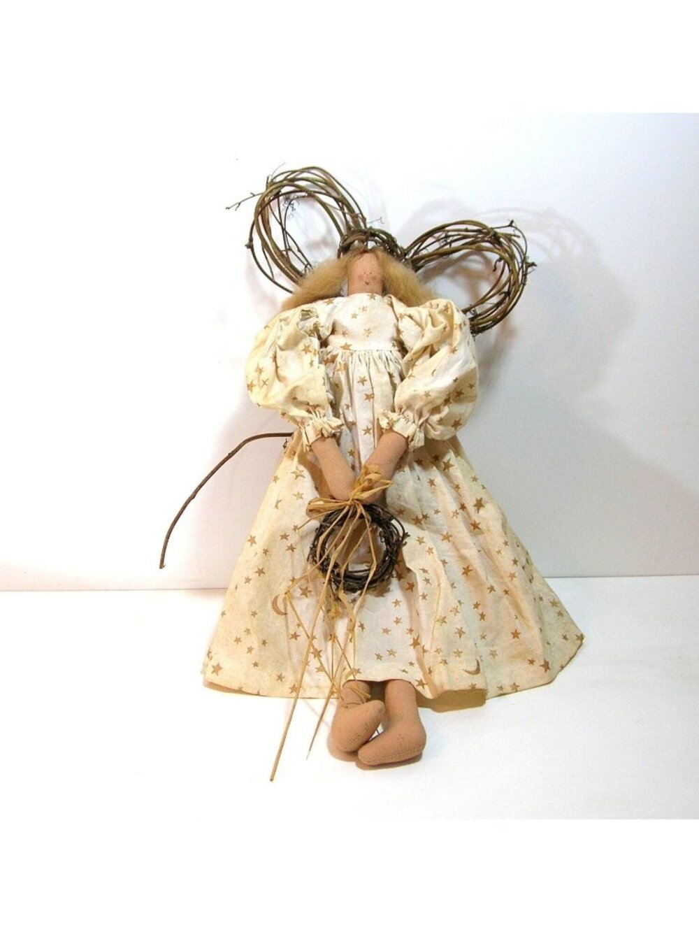 Angel Doll Folk Art Primitive Country Style Doll - Picture 4 of 7